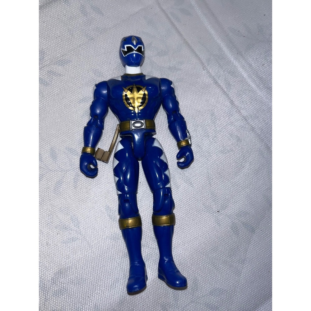 Bandai 2003 Power Rangers Dino Thunder Blue Ranger 5 Inch Action‎ Figure talking